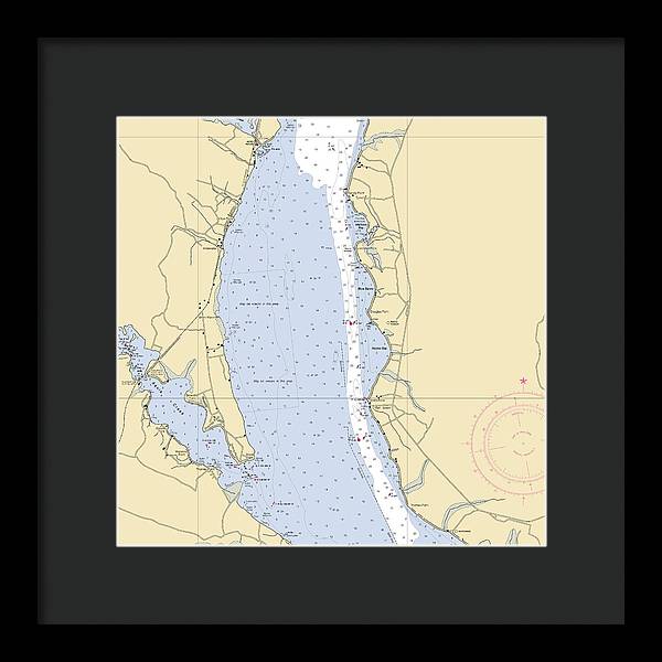 Liverpool Point-maryland Nautical Chart - Framed Print