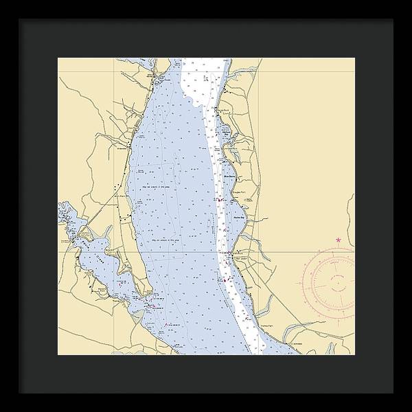 Liverpool Point-maryland Nautical Chart - Framed Print