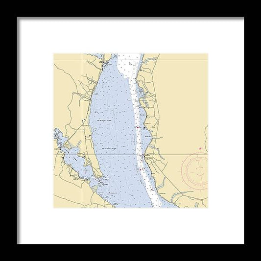 A beuatiful Framed Print of the Liverpool Point-Maryland Nautical Chart by SeaKoast