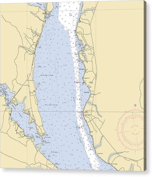 Liverpool Point-Maryland Nautical Chart  Acrylic Print