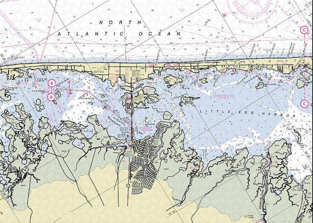 Long Beach New Jersey Nautical Chart - Puzzle