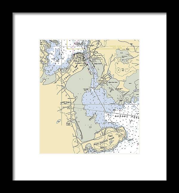 A beuatiful Framed Print of the Lubec-Maine Nautical Chart by SeaKoast
