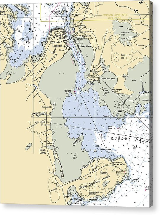 Lubec-Maine Nautical Chart  Acrylic Print