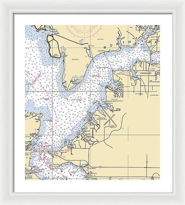 Lynn Haven-florida Nautical Chart - Framed Print