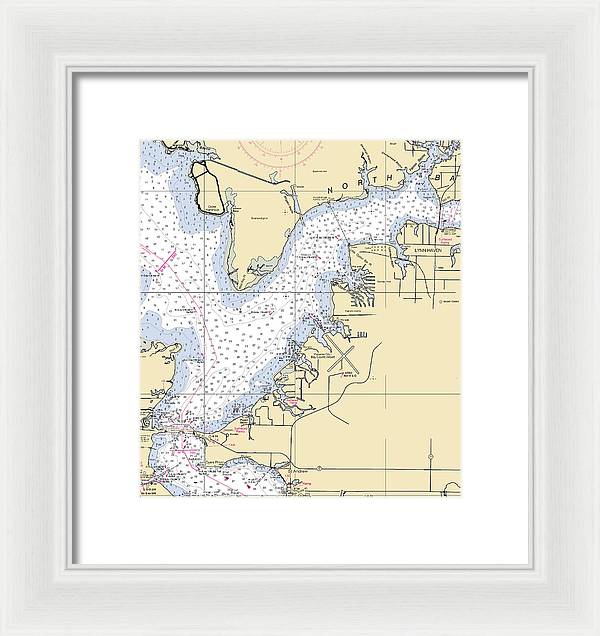 Lynn Haven-florida Nautical Chart - Framed Print