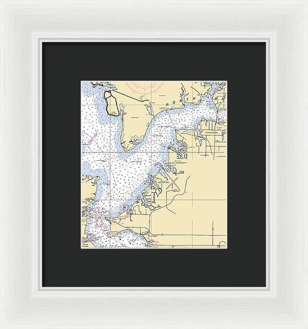 Lynn Haven-florida Nautical Chart - Framed Print