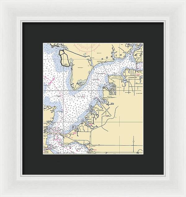 Lynn Haven-florida Nautical Chart - Framed Print