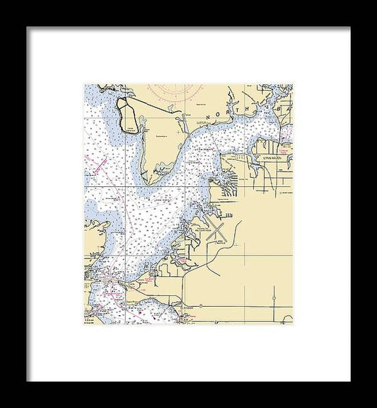 A beuatiful Framed Print of the Lynn Haven-Florida Nautical Chart by SeaKoast