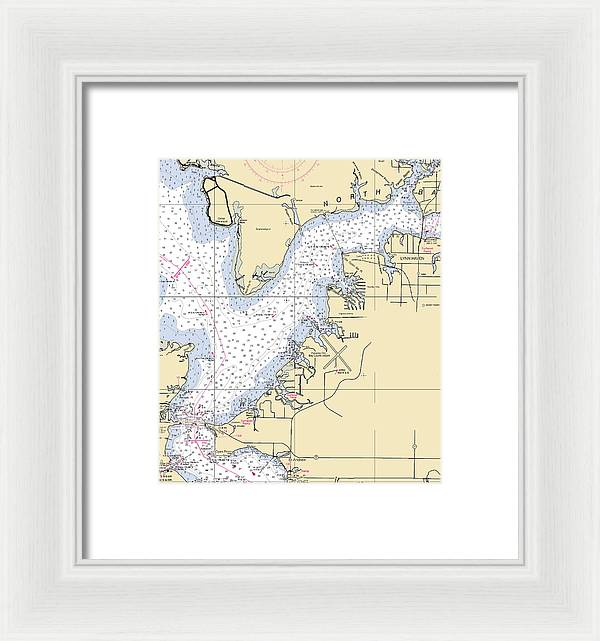 Lynn Haven-florida Nautical Chart - Framed Print