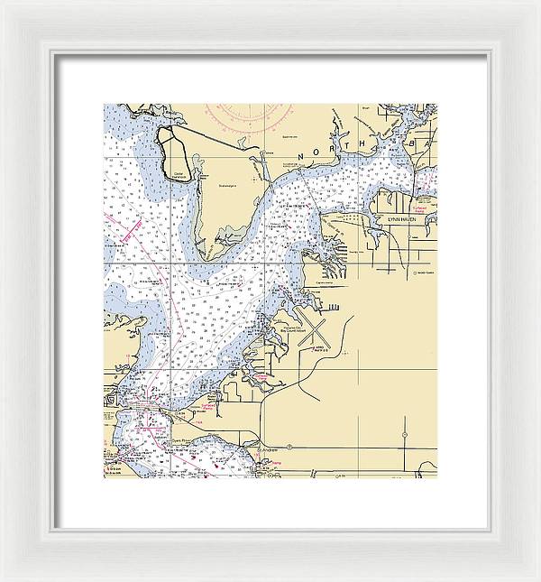 Lynn Haven-florida Nautical Chart - Framed Print