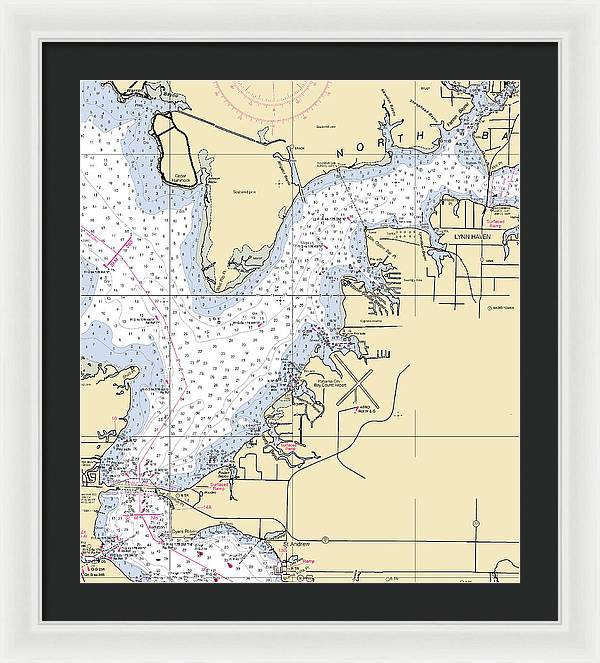 Lynn Haven-florida Nautical Chart - Framed Print