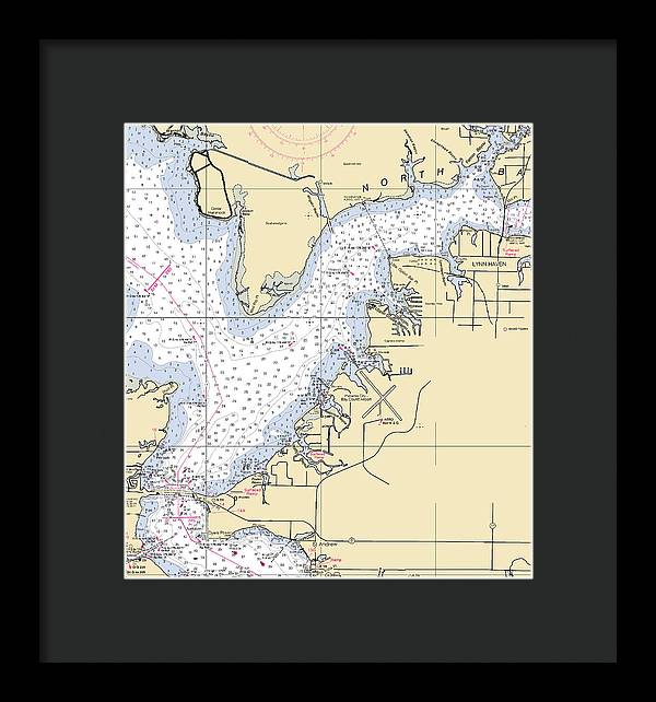 Lynn Haven-florida Nautical Chart - Framed Print