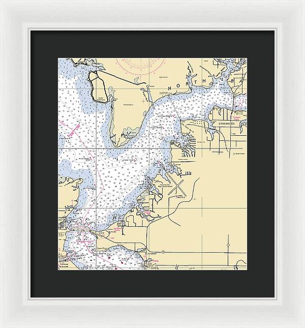 Lynn Haven-florida Nautical Chart - Framed Print