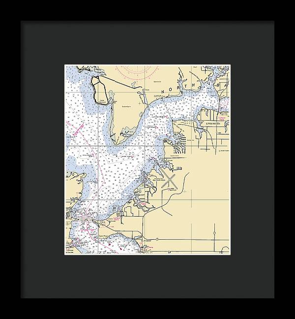 Lynn Haven-florida Nautical Chart - Framed Print