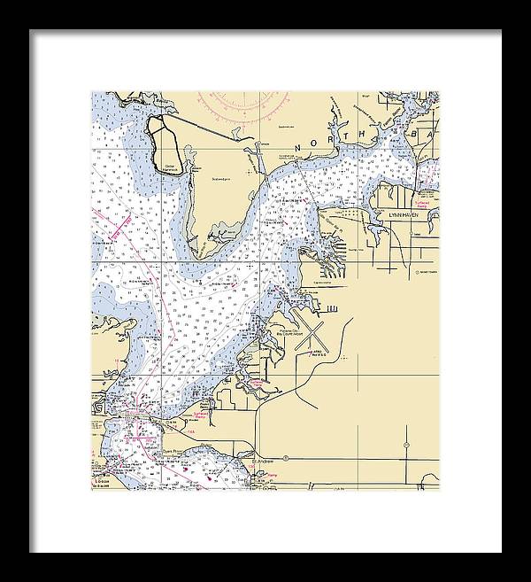 Lynn Haven-florida Nautical Chart - Framed Print