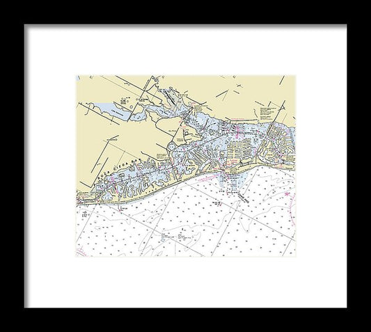 Madeira Beach Florida Nautical Chart - Framed Print