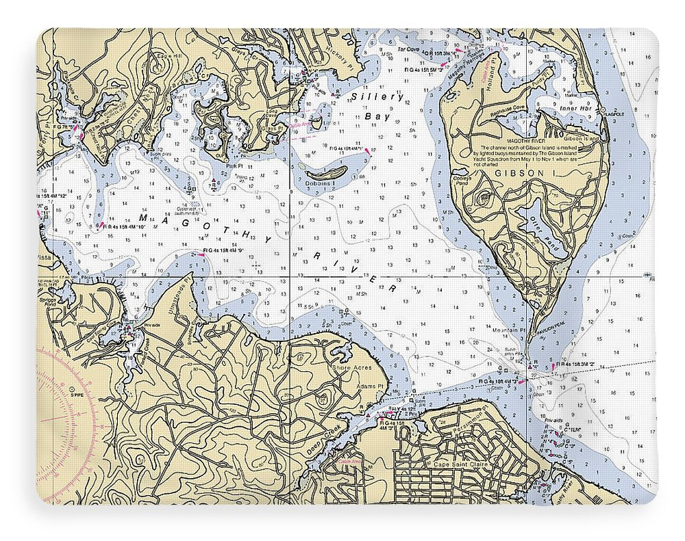 Magothy River -maryland Nautical Chart _v2 - Blanket