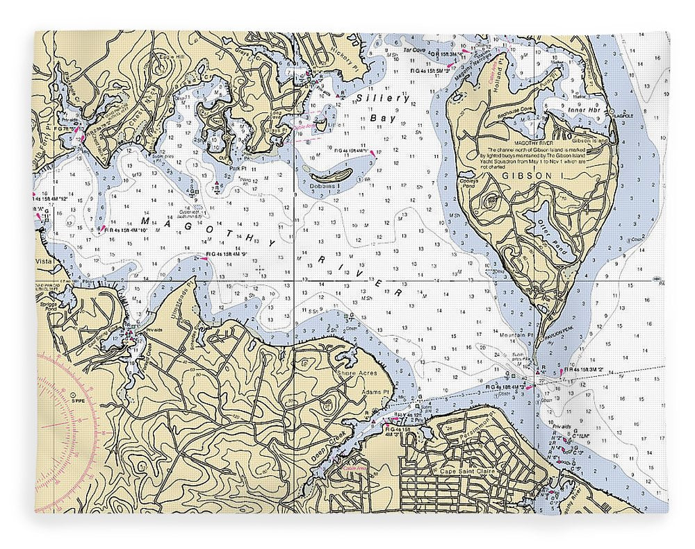 Magothy River -maryland Nautical Chart _v2 - Blanket