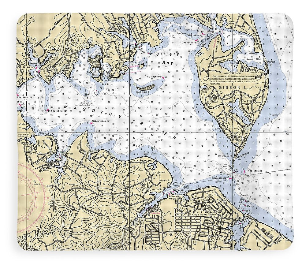 Magothy River -maryland Nautical Chart _v2 - Blanket