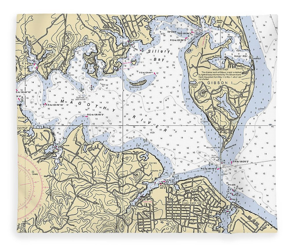 Magothy River  Maryland Nautical Chart _V2 Blanket