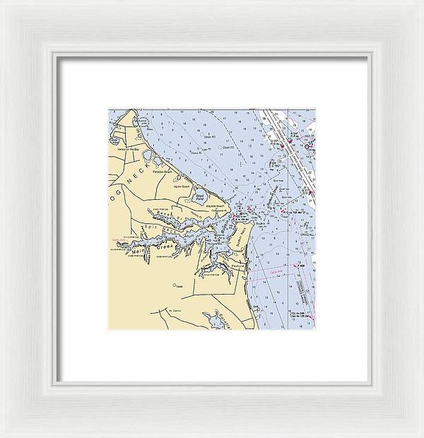 Main Creek-maryland Nautical Chart - Framed Print