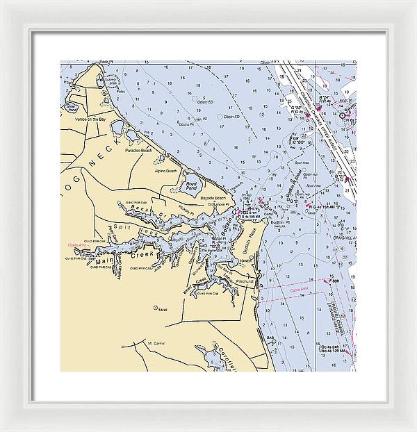 Main Creek-maryland Nautical Chart - Framed Print