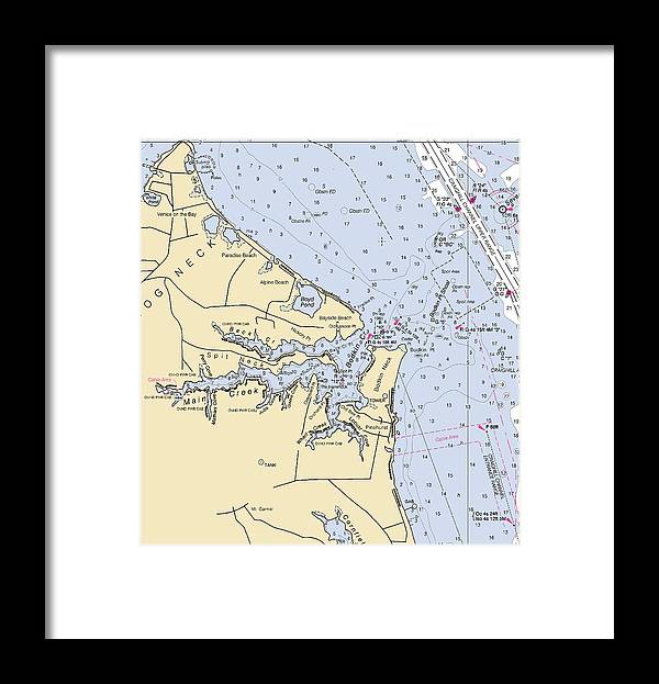 Main Creek-maryland Nautical Chart - Framed Print