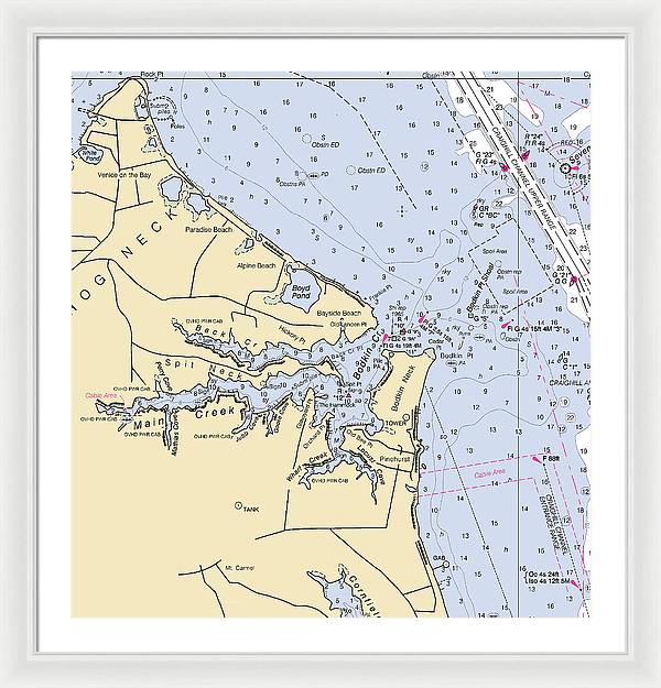 Main Creek-maryland Nautical Chart - Framed Print