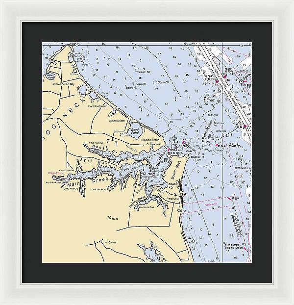 Main Creek-maryland Nautical Chart - Framed Print