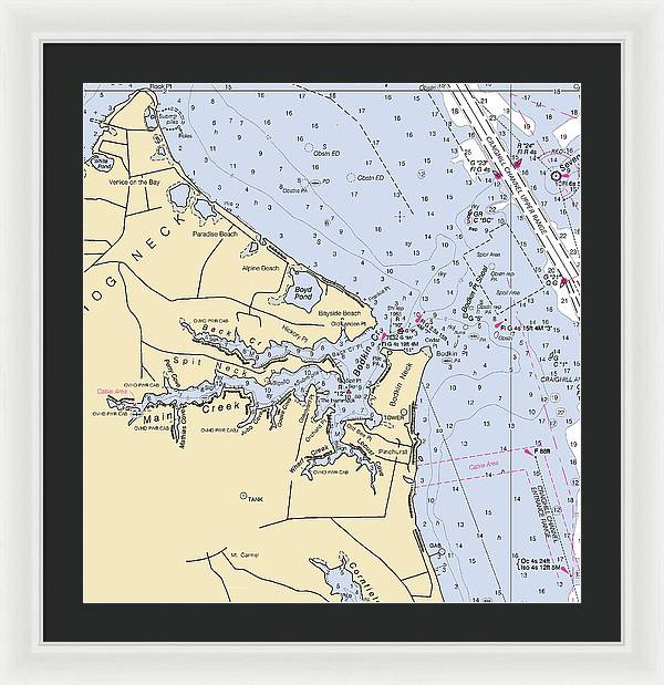 Main Creek-maryland Nautical Chart - Framed Print