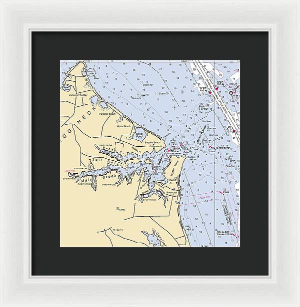 Main Creek-maryland Nautical Chart - Framed Print