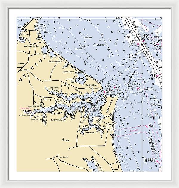 Main Creek-maryland Nautical Chart - Framed Print