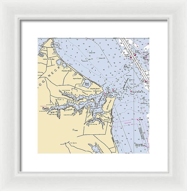 Main Creek-maryland Nautical Chart - Framed Print