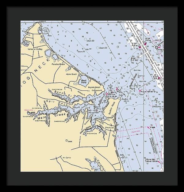 Main Creek-maryland Nautical Chart - Framed Print