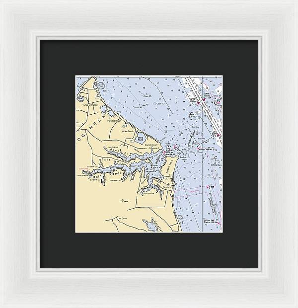 Main Creek-maryland Nautical Chart - Framed Print