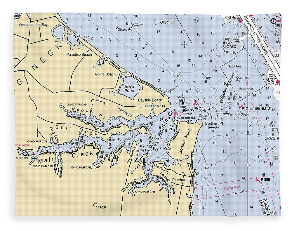 Main Creek-maryland Nautical Chart - Blanket