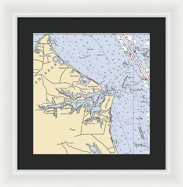 Main Creek-maryland Nautical Chart - Framed Print