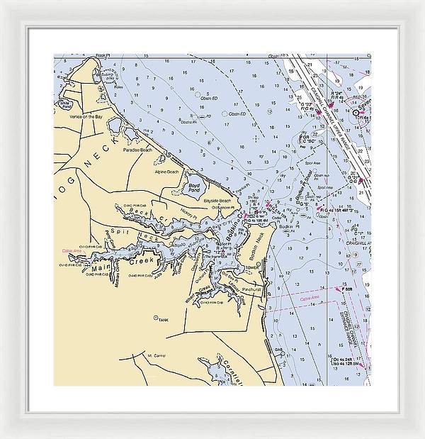 Main Creek-maryland Nautical Chart - Framed Print