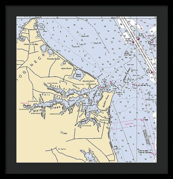 Main Creek-maryland Nautical Chart - Framed Print