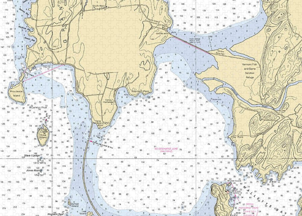 Malletts Bay-lake Champlain  Nautical Chart - Puzzle