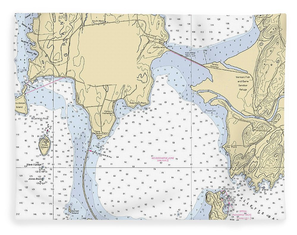 Malletts Bay-lake Champlain  Nautical Chart - Blanket