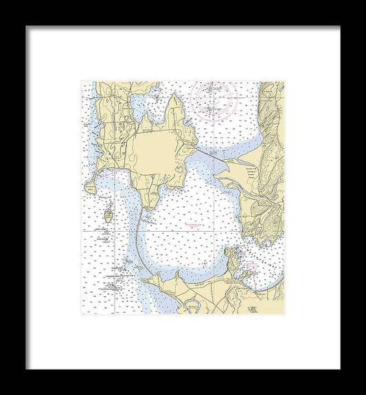 A beuatiful Framed Print of the Malletts Bay-Lake Champlain  Nautical Chart by SeaKoast