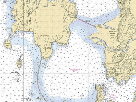 Malletts Bay Lake Champlain  Nautical Chart Puzzle