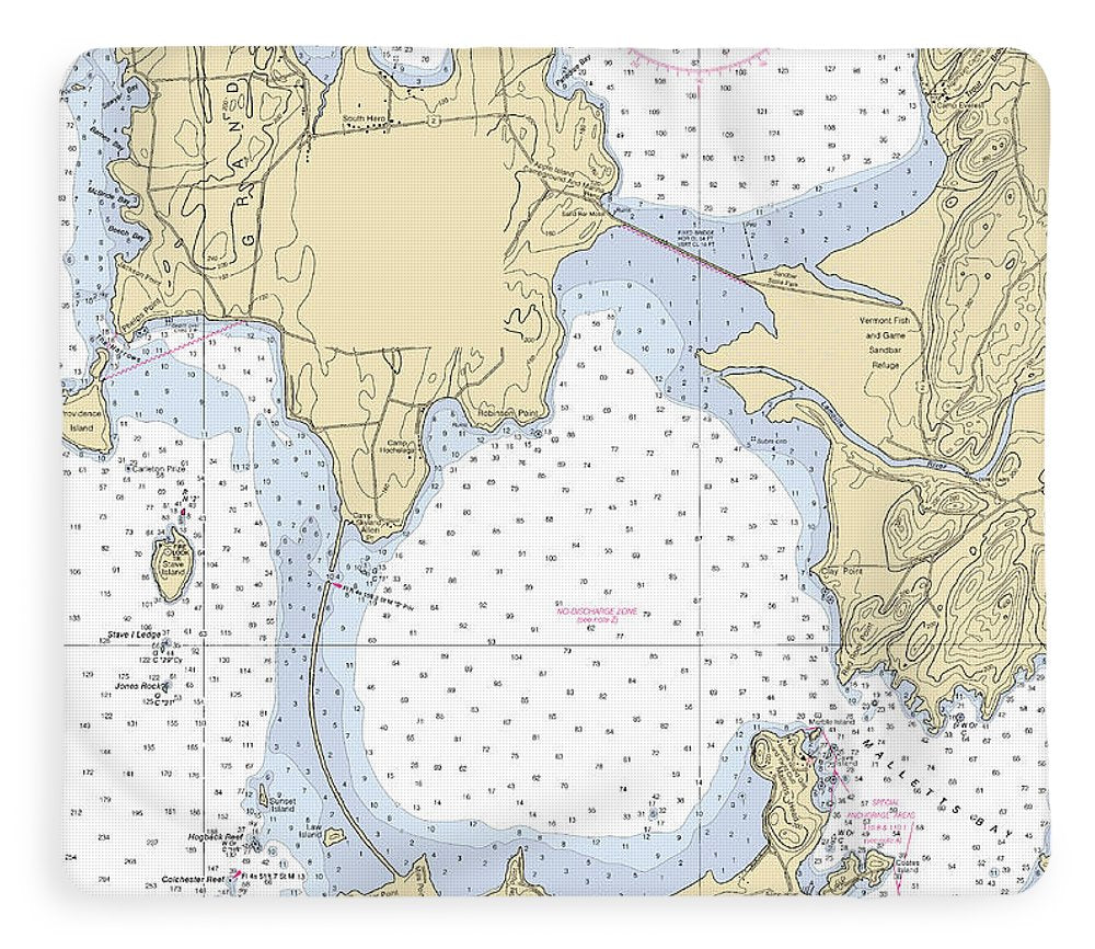 Malletts Bay-lake Champlain  Nautical Chart - Blanket