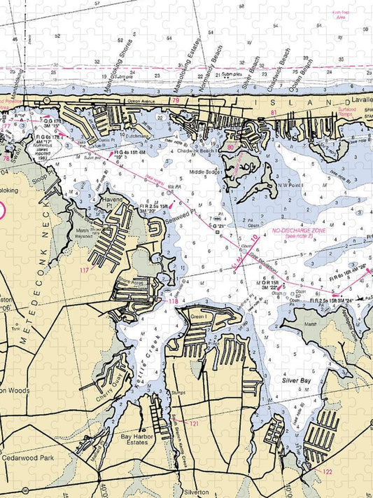 Mantaloking New Jersey Nautical Chart Puzzle