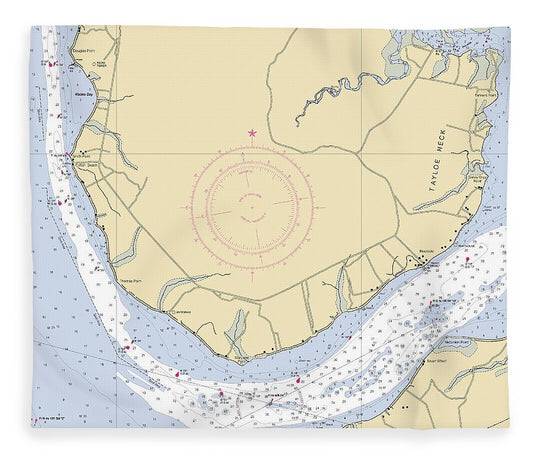 Maryland Point Maryland Nautical Chart Blanket