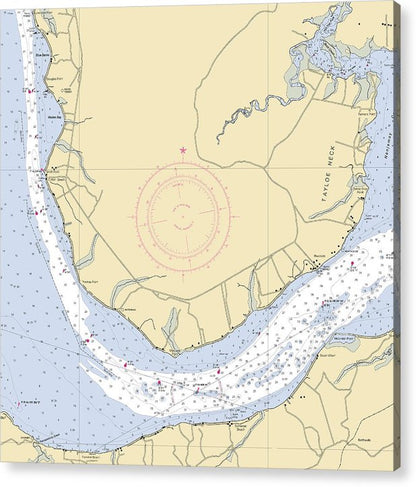 Maryland Point Maryland Nautical Chart - Acrylic Print – 8" x 8" – Acrylic Nautical Chart Print by SeaKoast.
