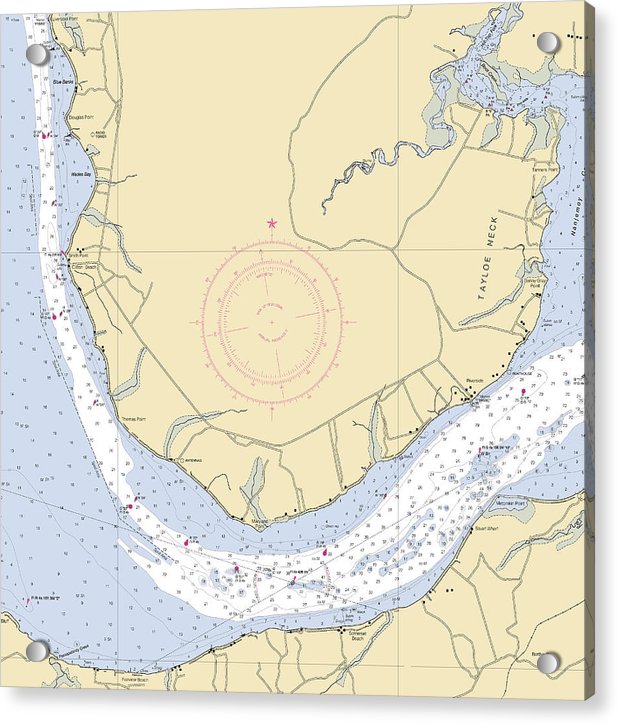 Maryland Point Maryland Nautical Chart - Acrylic Print – 8" x 8" – Acrylic Nautical Chart Print by SeaKoast.
