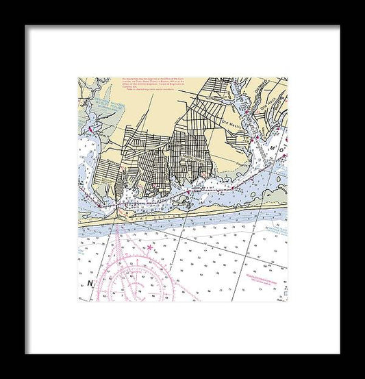 A beuatiful Framed Print of the Mastick-New York Nautical Chart by SeaKoast