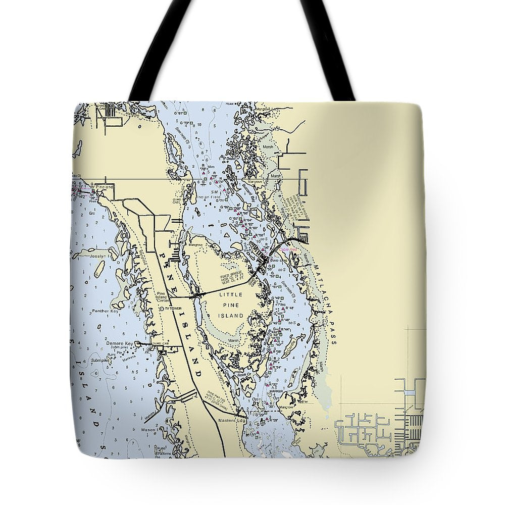 Matlacha Florida Nautical Chart - Tote Bag